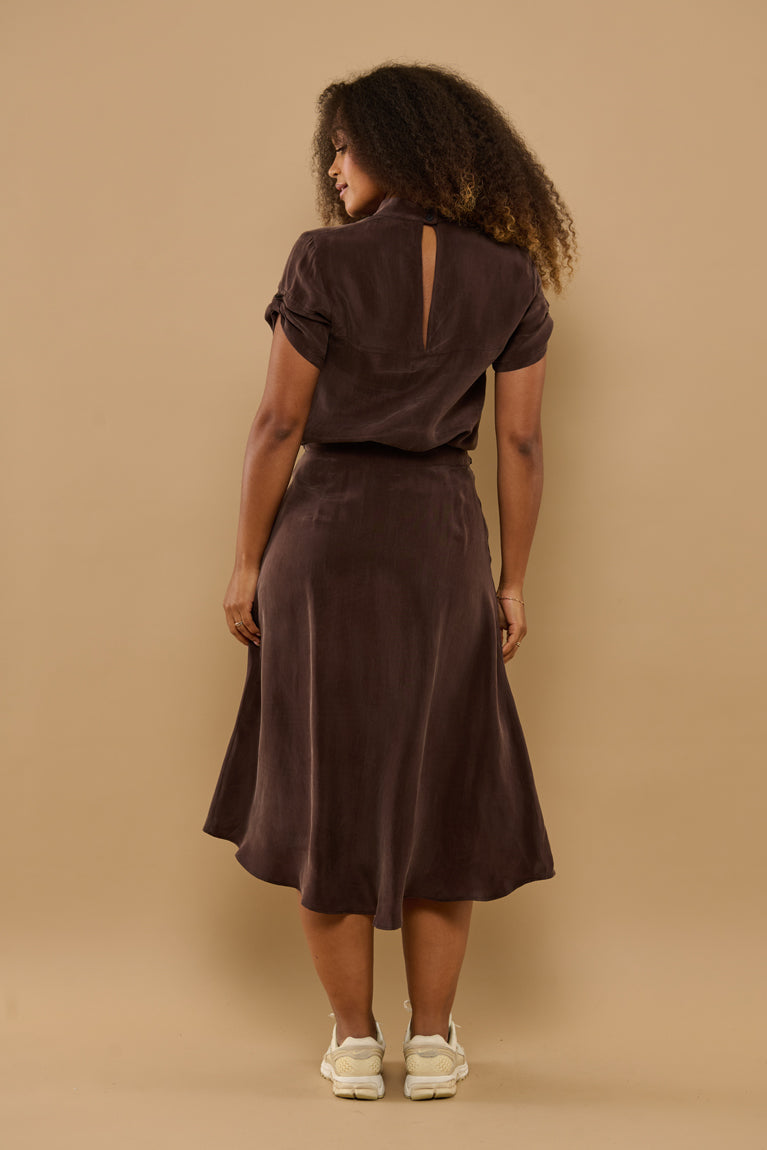 Froks Carla Nederdel / Coffee brown