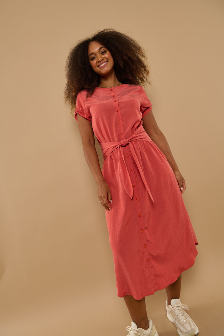 Froks Carla Kjole / Burnt sienna