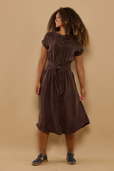 Froks Carla Kjole / Coffee brown