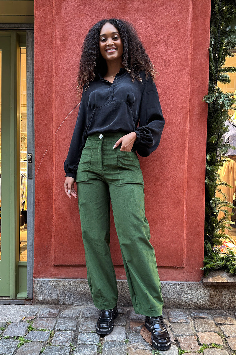 Froks Leia Bukser / Juniper green corduroy
