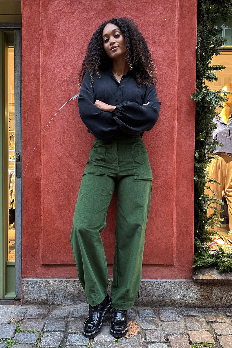 Froks Leia Bukser / Juniper green corduroy