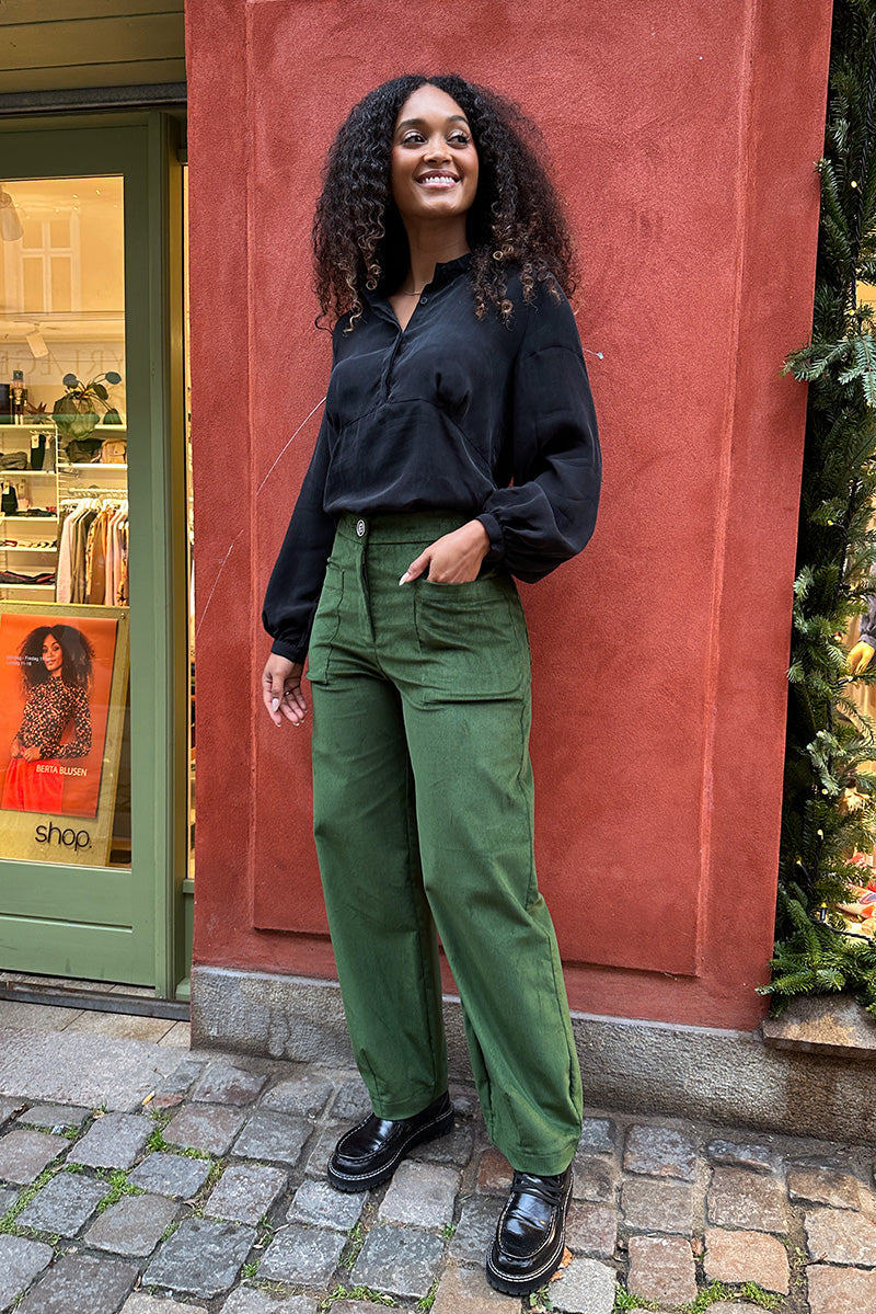 Froks Leia Bukser / Juniper green corduroy