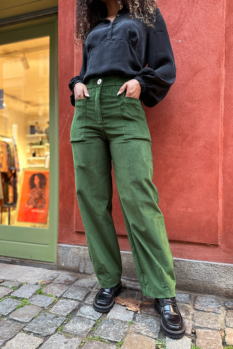 Froks Leia Bukser / Juniper green corduroy