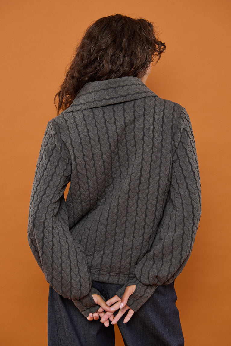 Froks Maya Sweatshirt / Charcoal braided