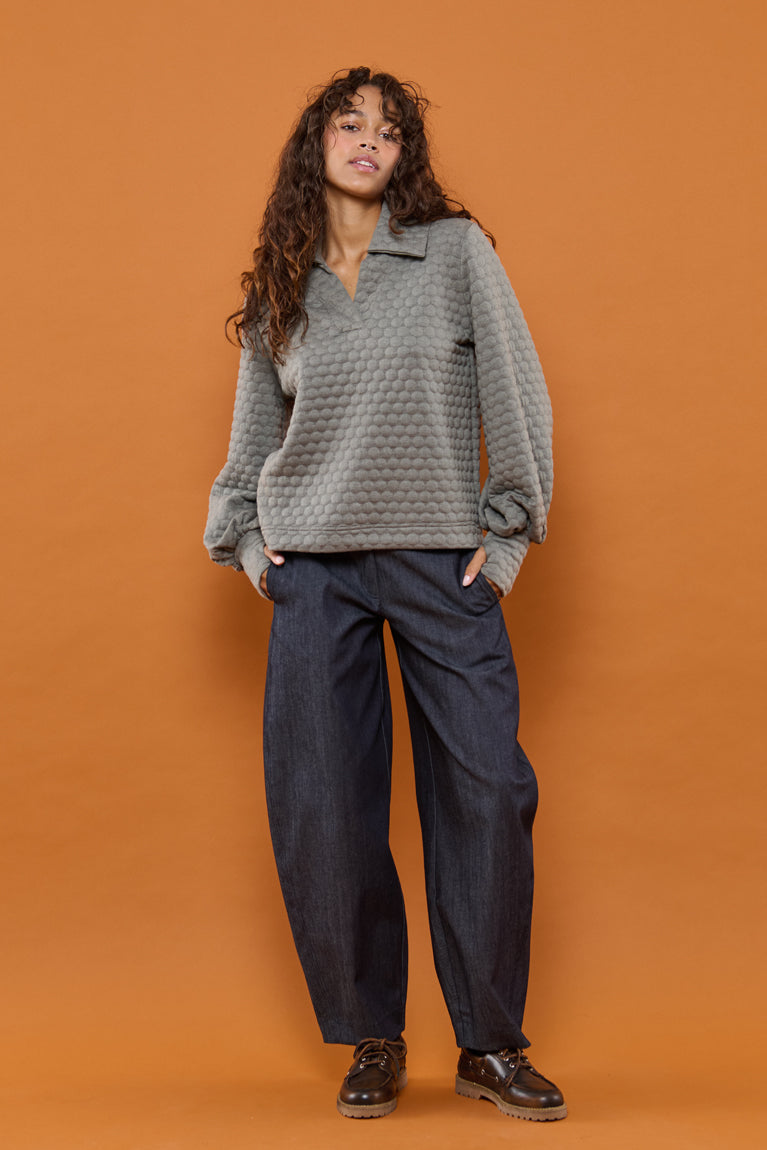 Froks Maya Sweatshirt / Granite brown & bubbles