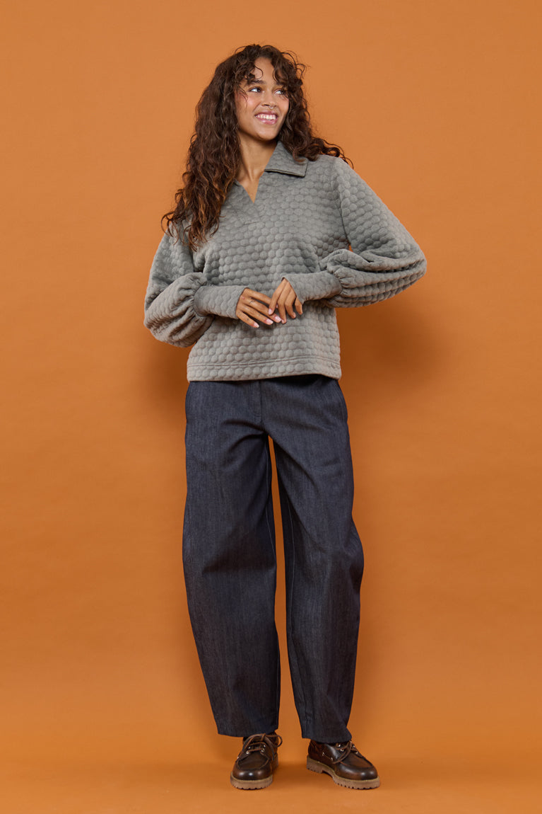 Froks Maya Sweatshirt / Granite brown & bubbles