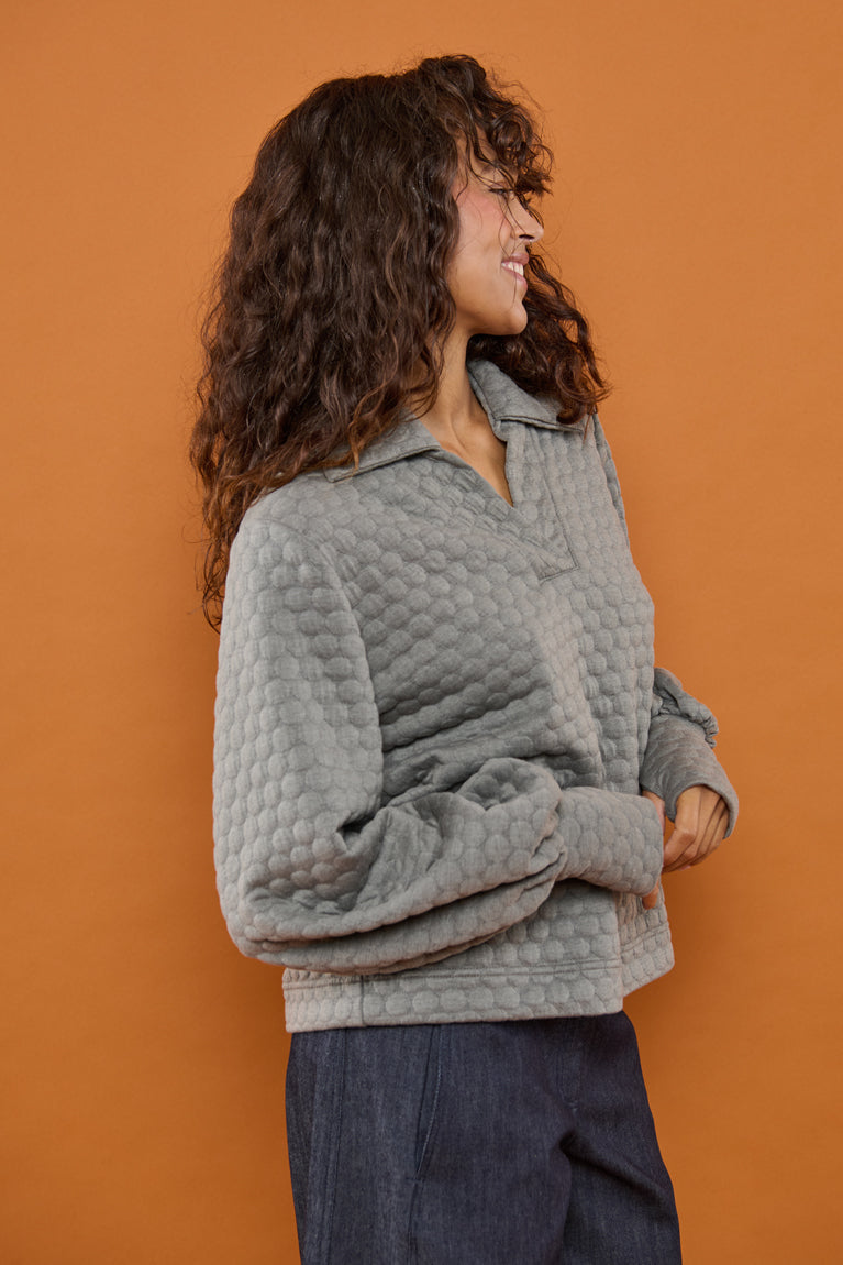 Froks Maya Sweatshirt / Granite brown & bubbles