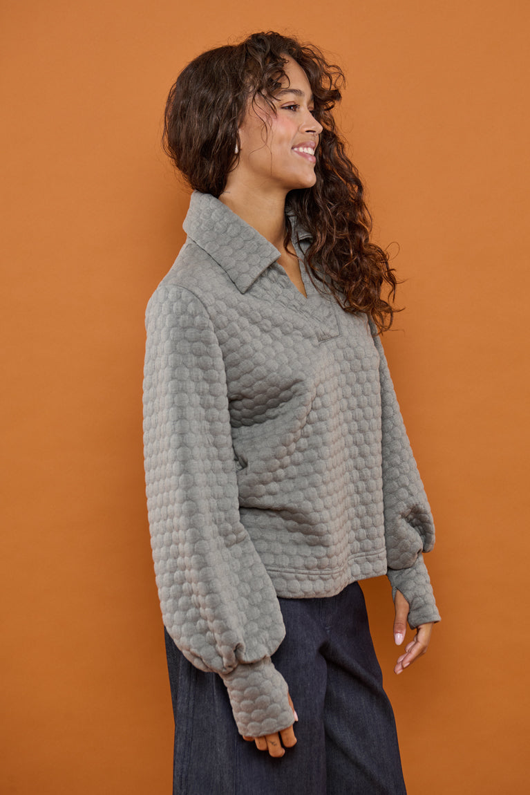 Froks Maya Sweatshirt / Granite brown & bubbles