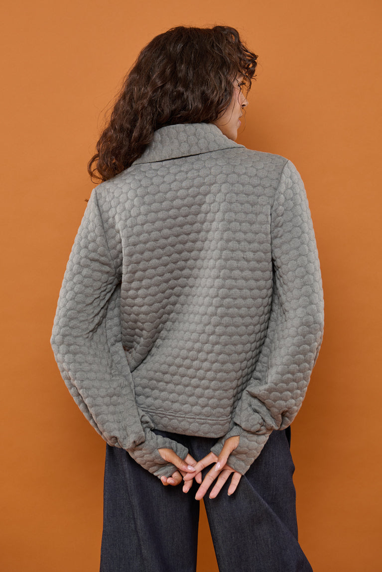 Froks Maya Sweatshirt / Granite brown & bubbles