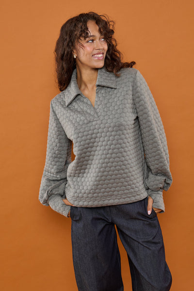 Froks Maya Sweatshirt / Granite brown & bubbles