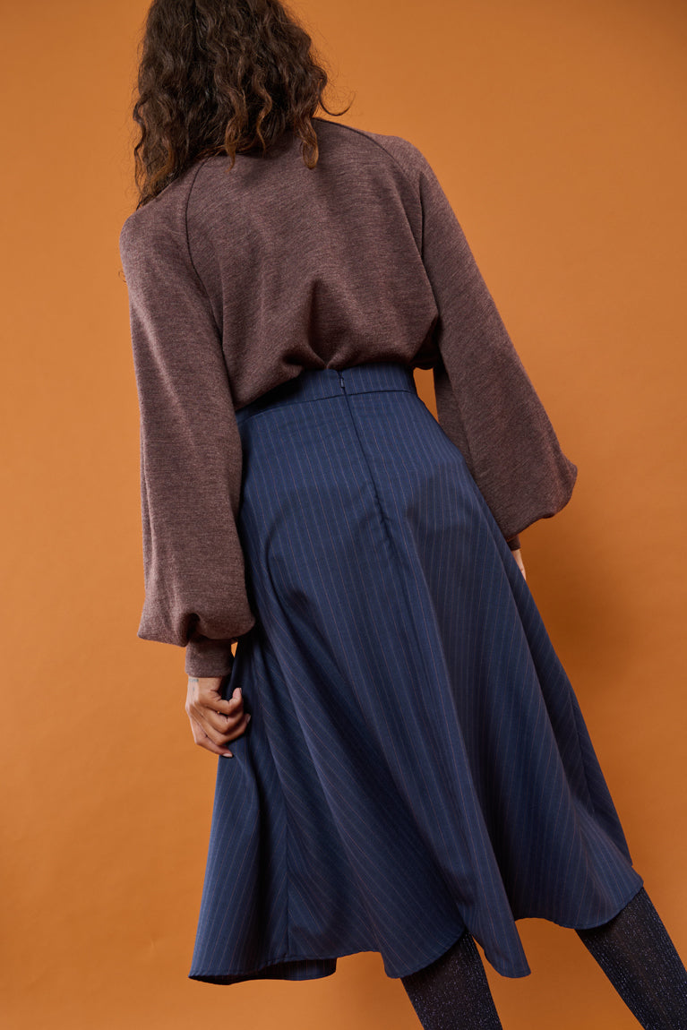 Froks Nora Nederdel / Navy & Rouge pin striped