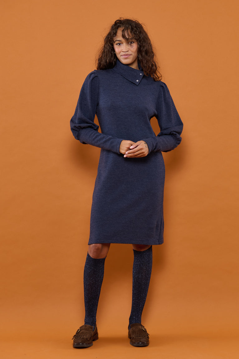 Froks Jenny Kjole / Night blue Merino wool