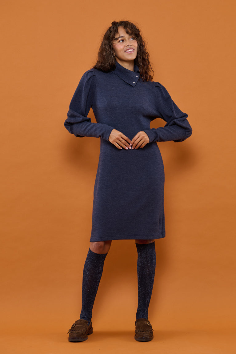Froks Jenny Kjole / Night blue Merino wool