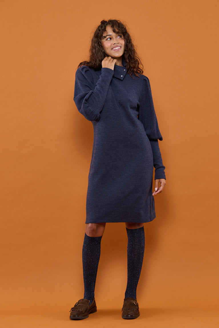 Froks Jenny Kjole / Night blue Merino wool