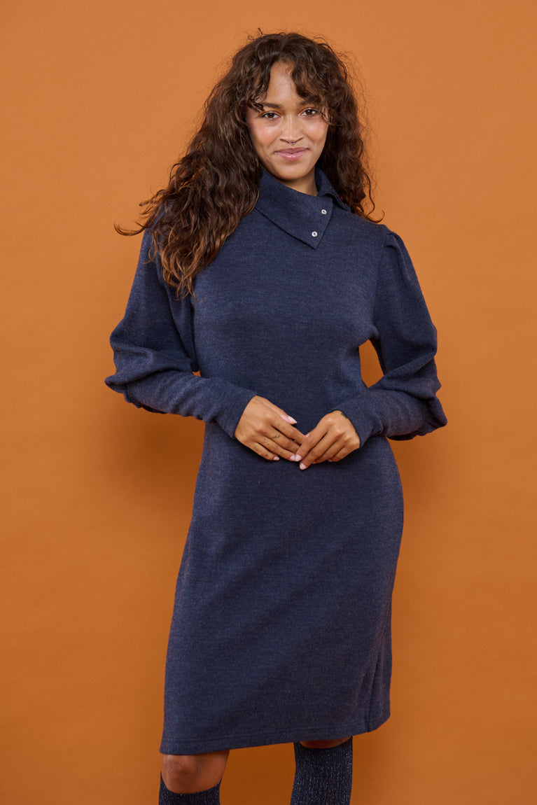 Froks Jenny Kjole / Night blue Merino wool