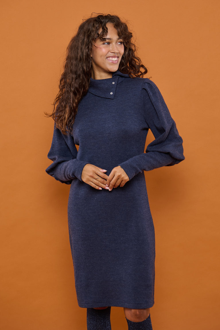 Froks Jenny Kjole / Night blue Merino wool