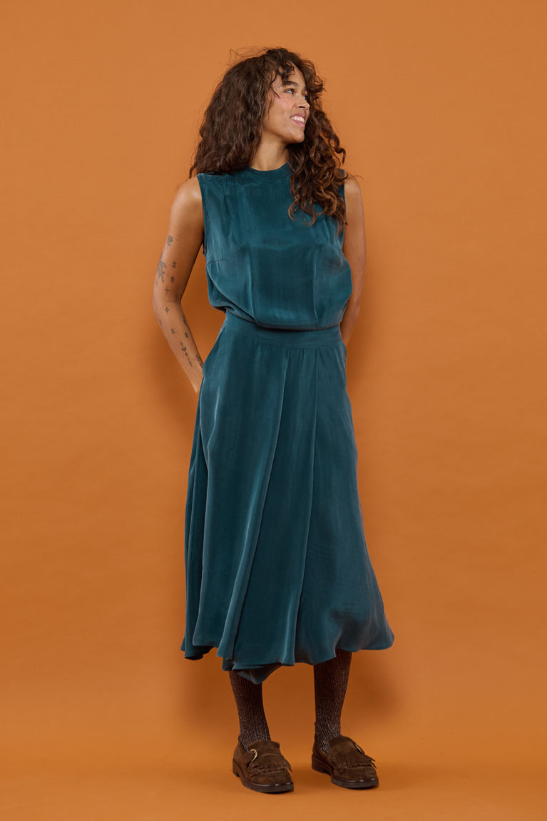 Froks Nora Kjole / Forest green