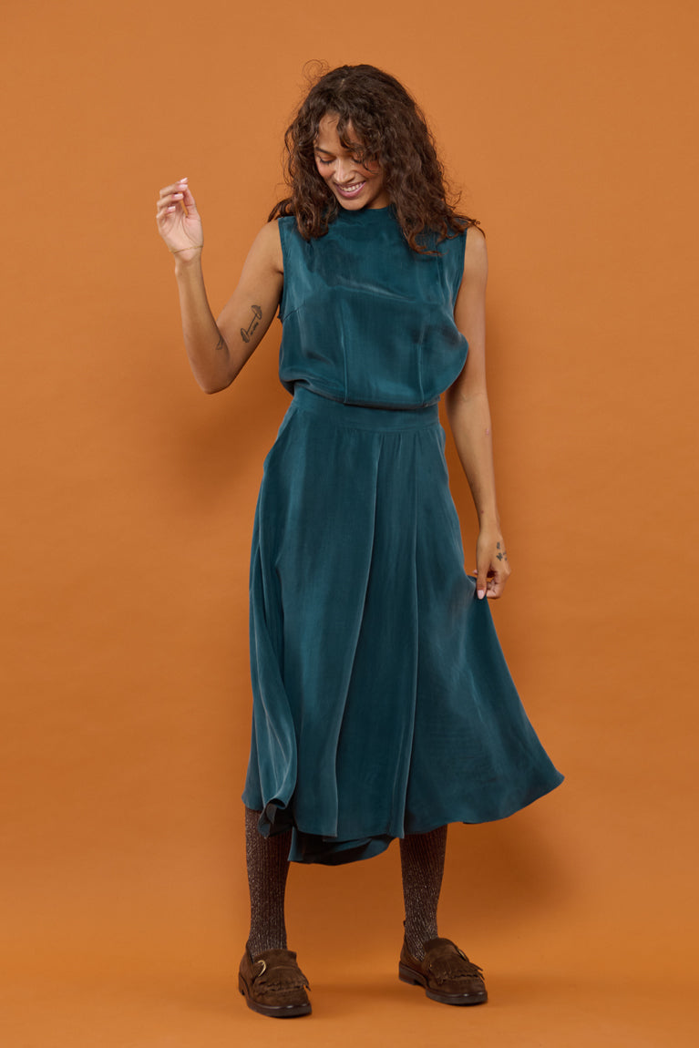Froks Nora Kjole / Forest green