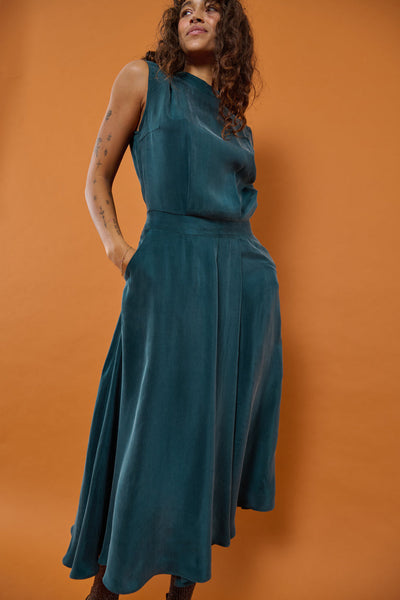 Froks Nora Kjole / Forest green