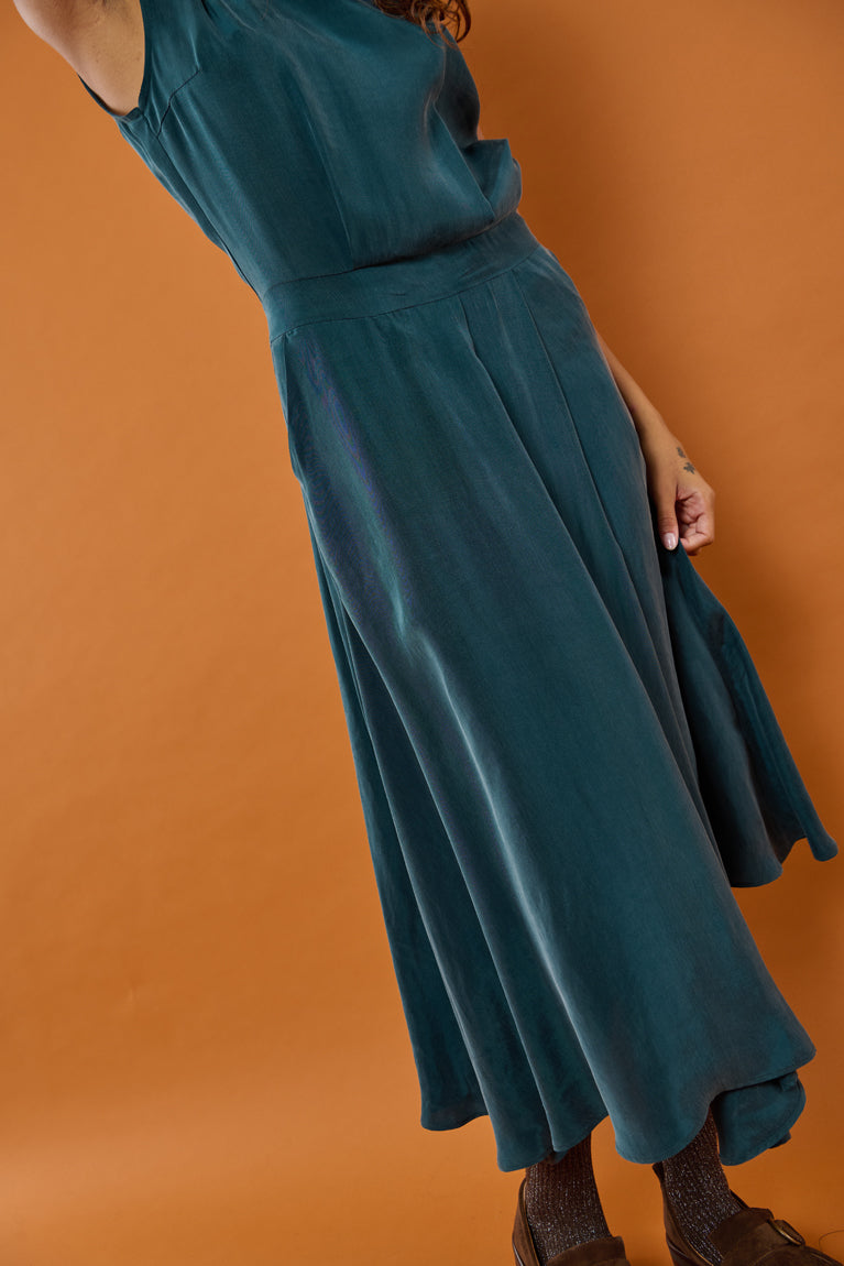 Froks Nora Kjole / Forest green