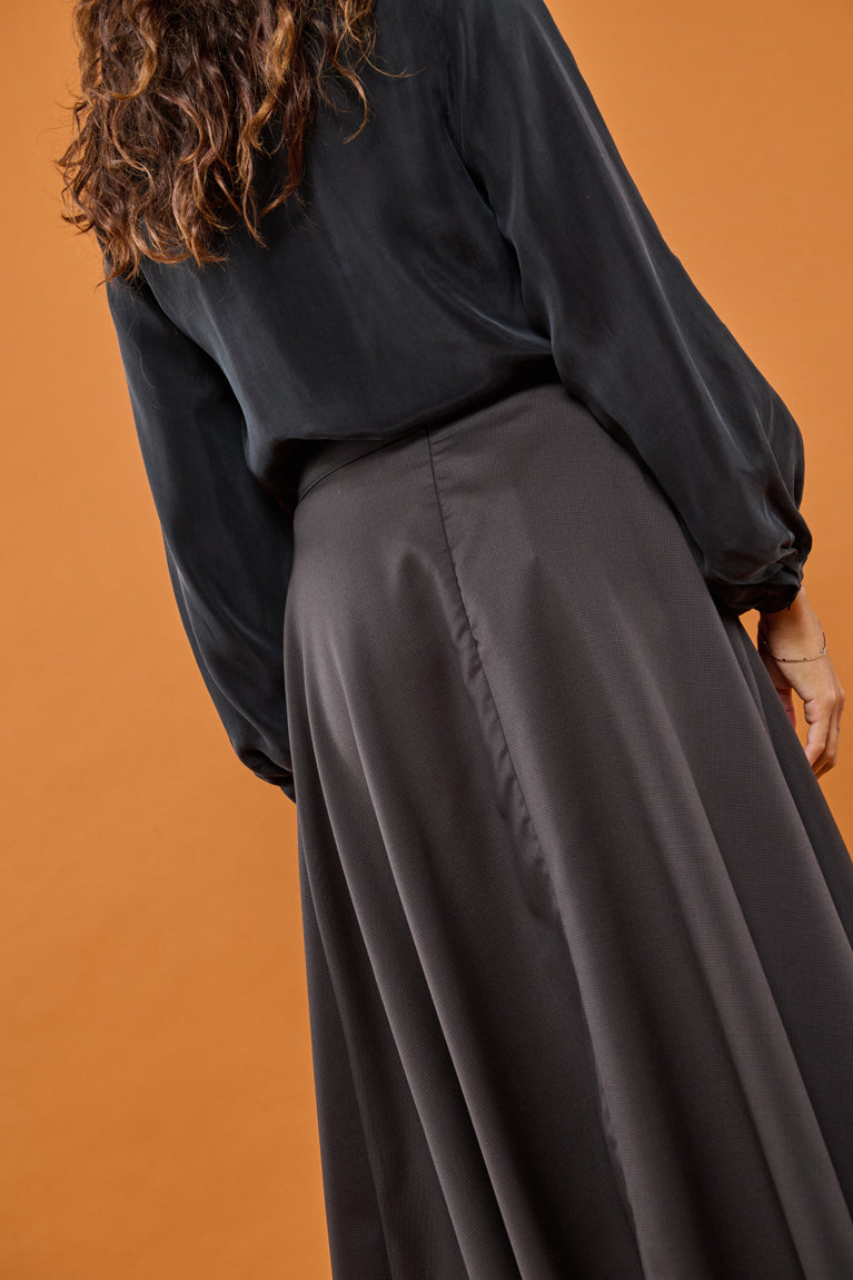 Froks Nora Nederdel / Coffee brown pepita wool