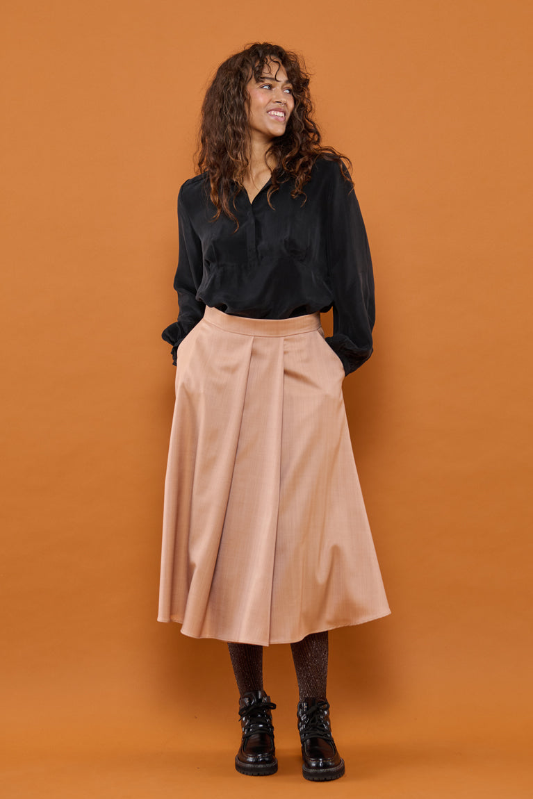 Froks Nora Nederdel / Amber textured wool
