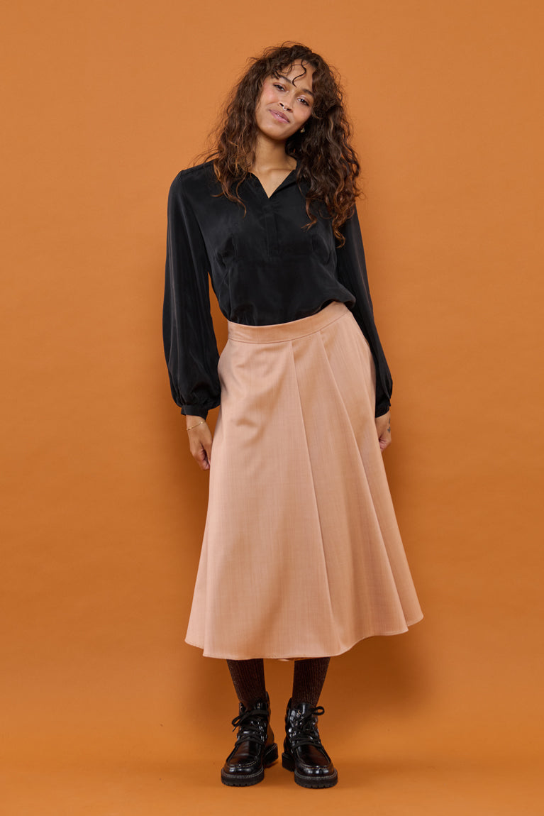 Froks Nora Nederdel / Amber textured wool