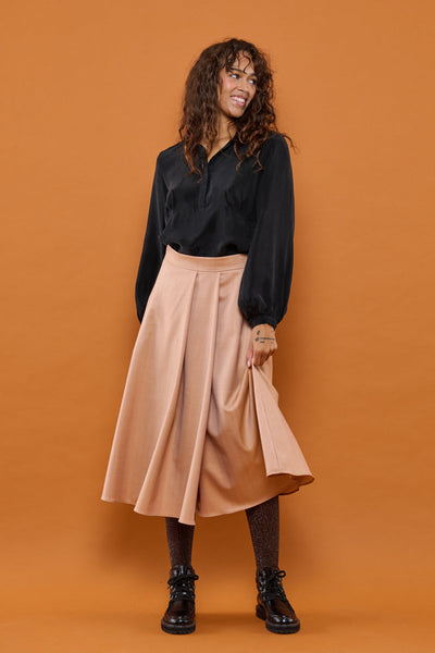 Froks Nora Nederdel / Amber textured wool