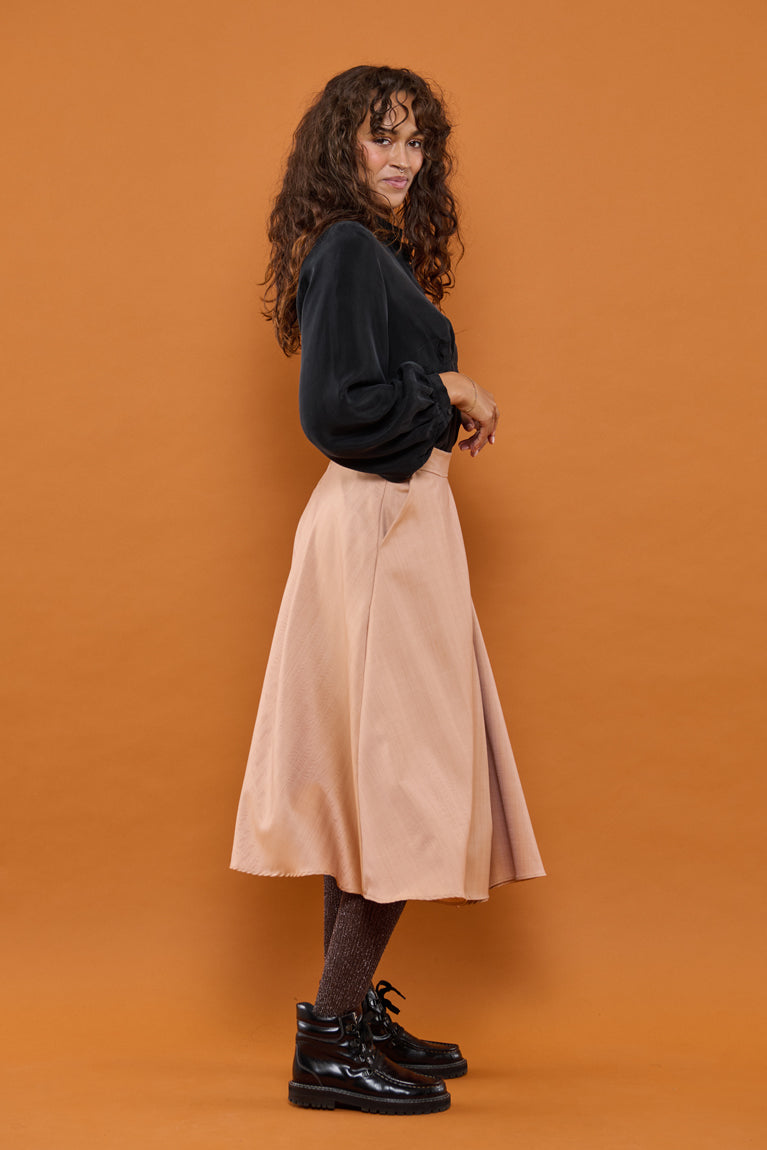 Froks Nora Nederdel / Amber textured wool
