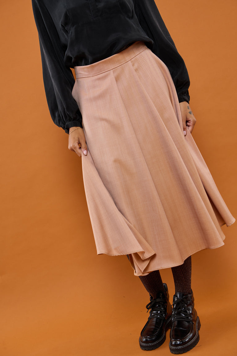 Froks Nora Nederdel / Amber textured wool
