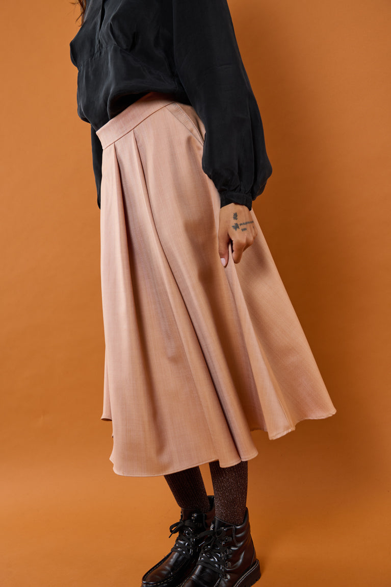 Froks Nora Nederdel / Amber textured wool