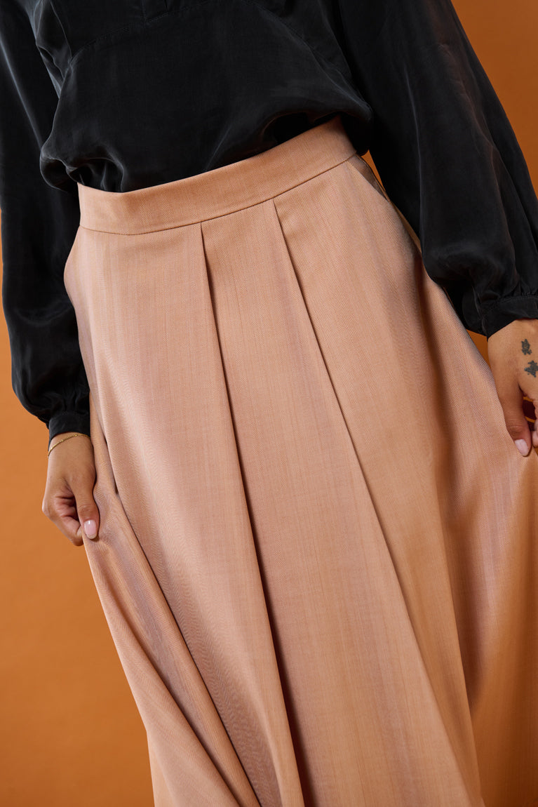 Froks Nora Nederdel / Amber textured wool