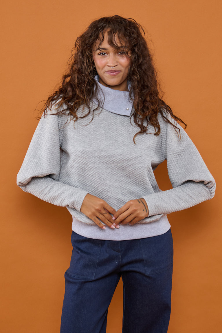 Froks Jenny Bluse / Drizzle melange textured