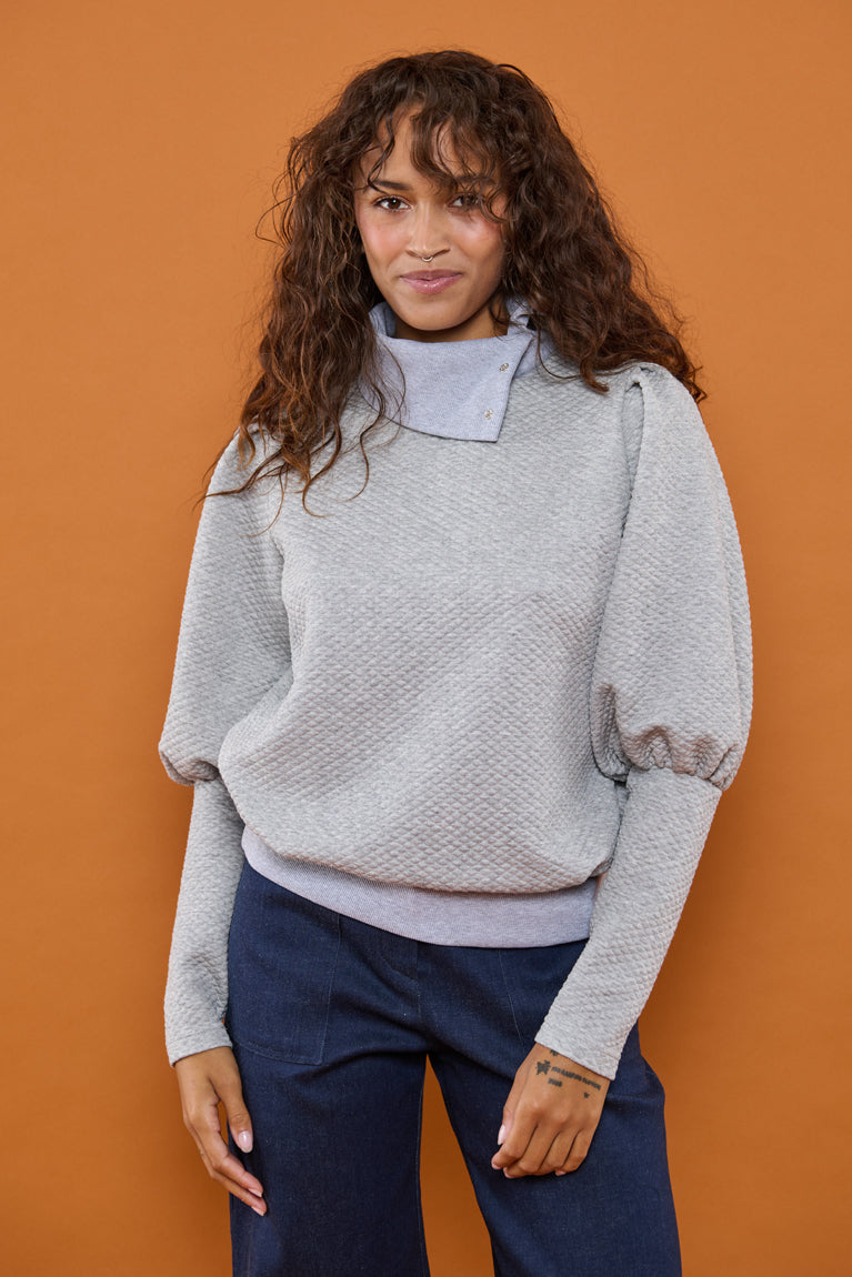 Froks Jenny Bluse / Drizzle melange textured