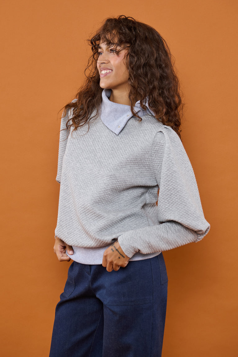 Froks Jenny Bluse / Drizzle melange textured