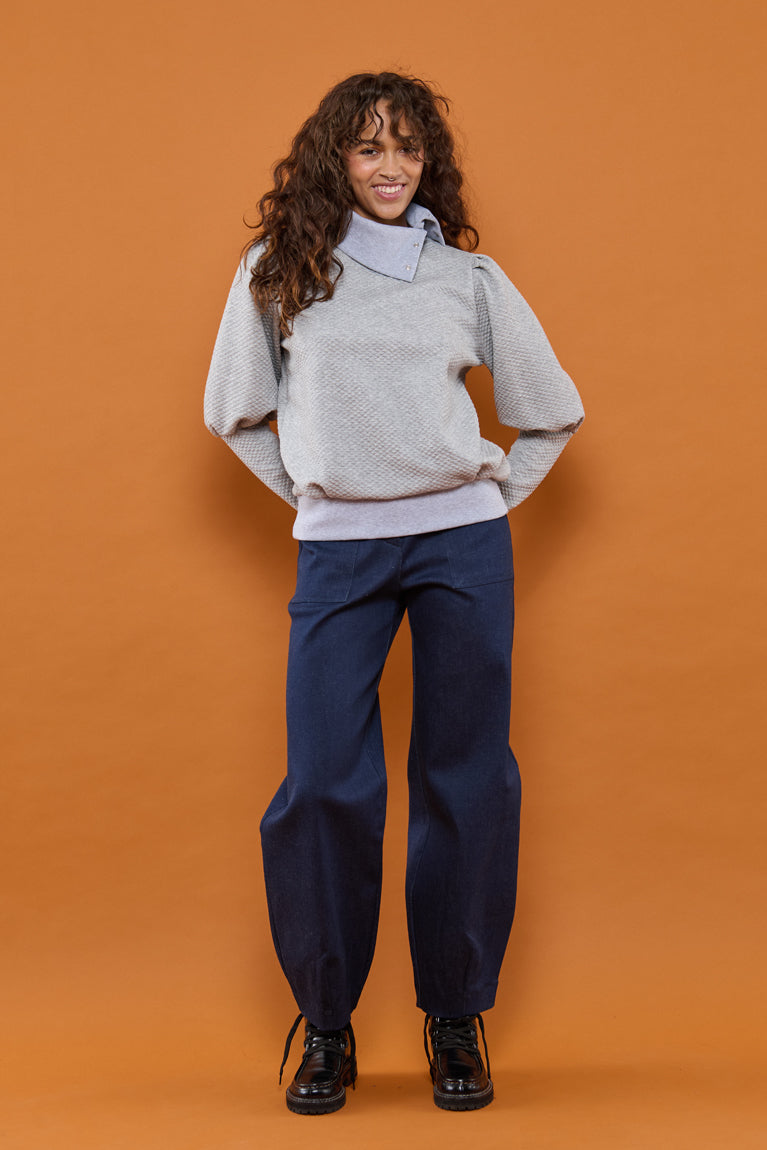Froks Jenny Bluse / Drizzle melange textured