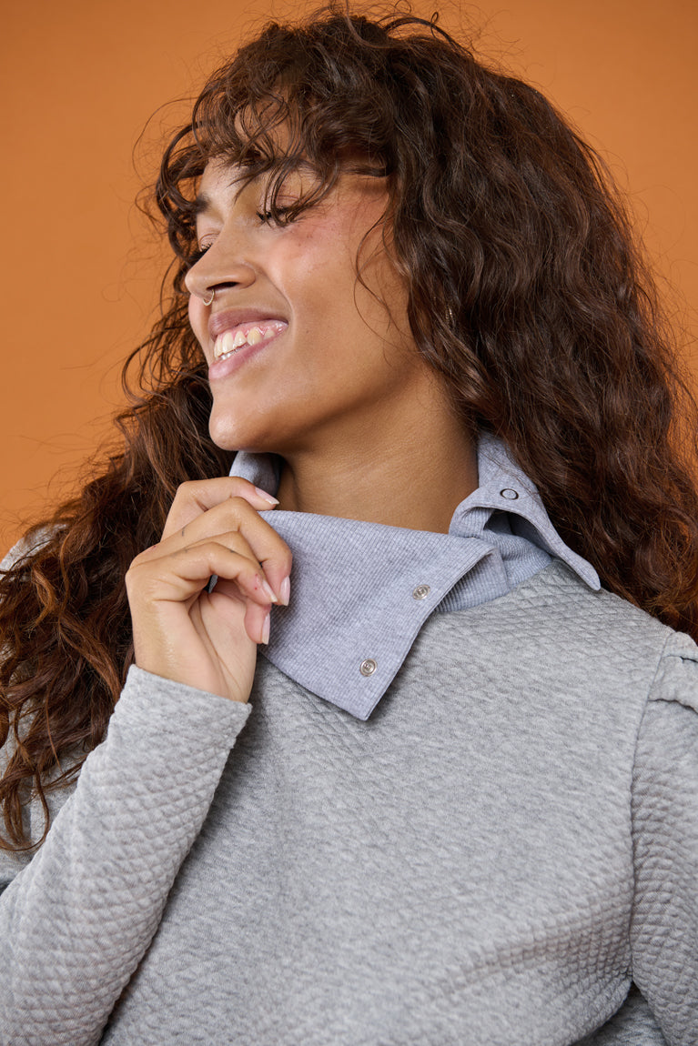 Froks Jenny Bluse / Drizzle melange textured