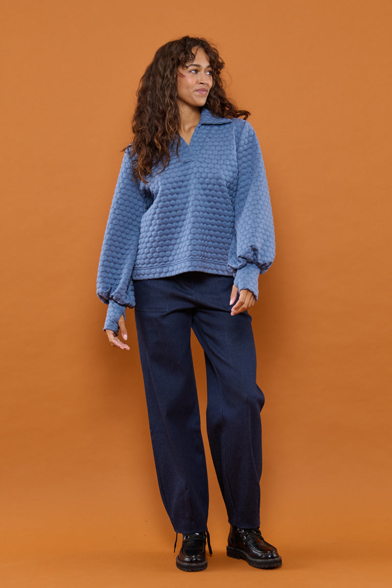 Froks Maya Sweatshirt / Shadow blue & bubbles