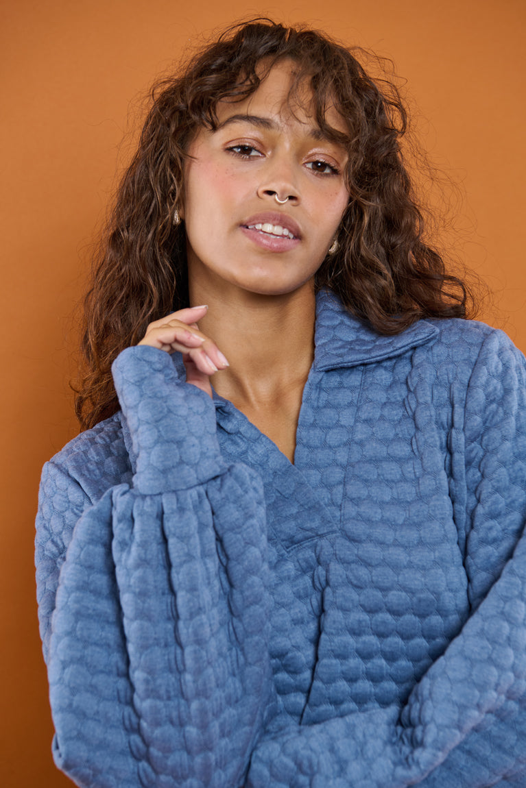 Froks Maya Sweatshirt / Shadow blue & bubbles