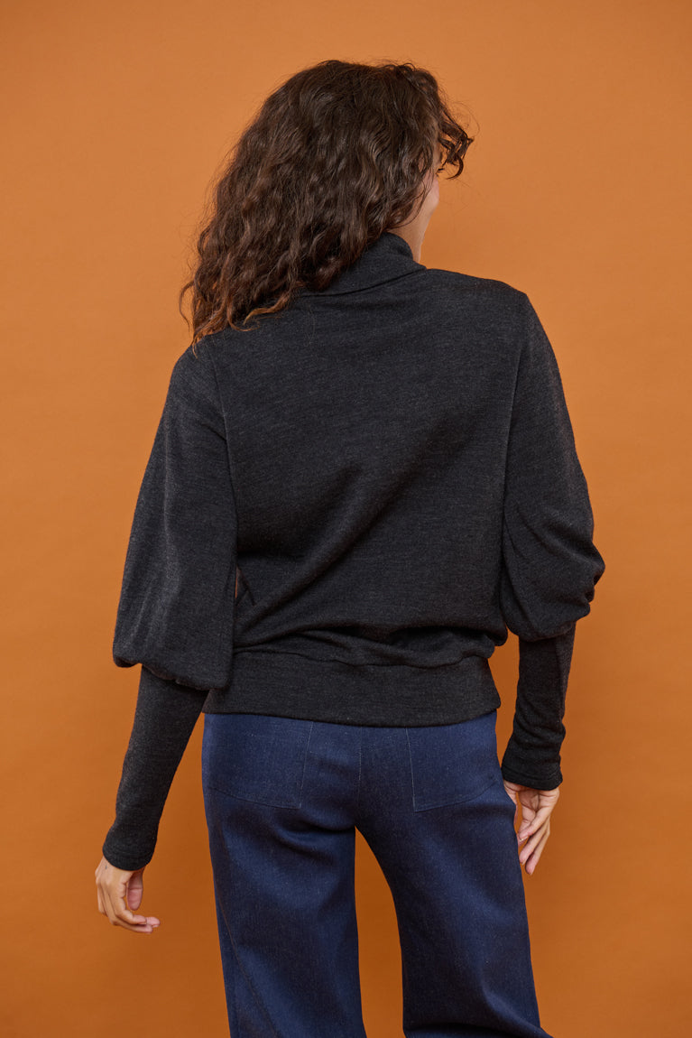 Froks Jenny Bluse / Ebony Merino wool
