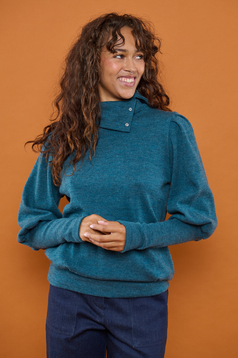 Froks Jenny Bluse / Sea moss Merino wool