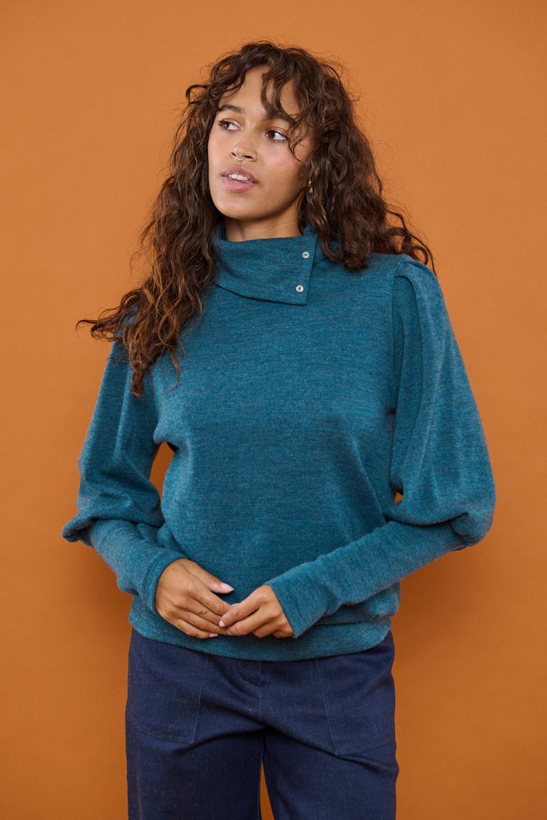 Froks Jenny Bluse / Sea moss Merino wool