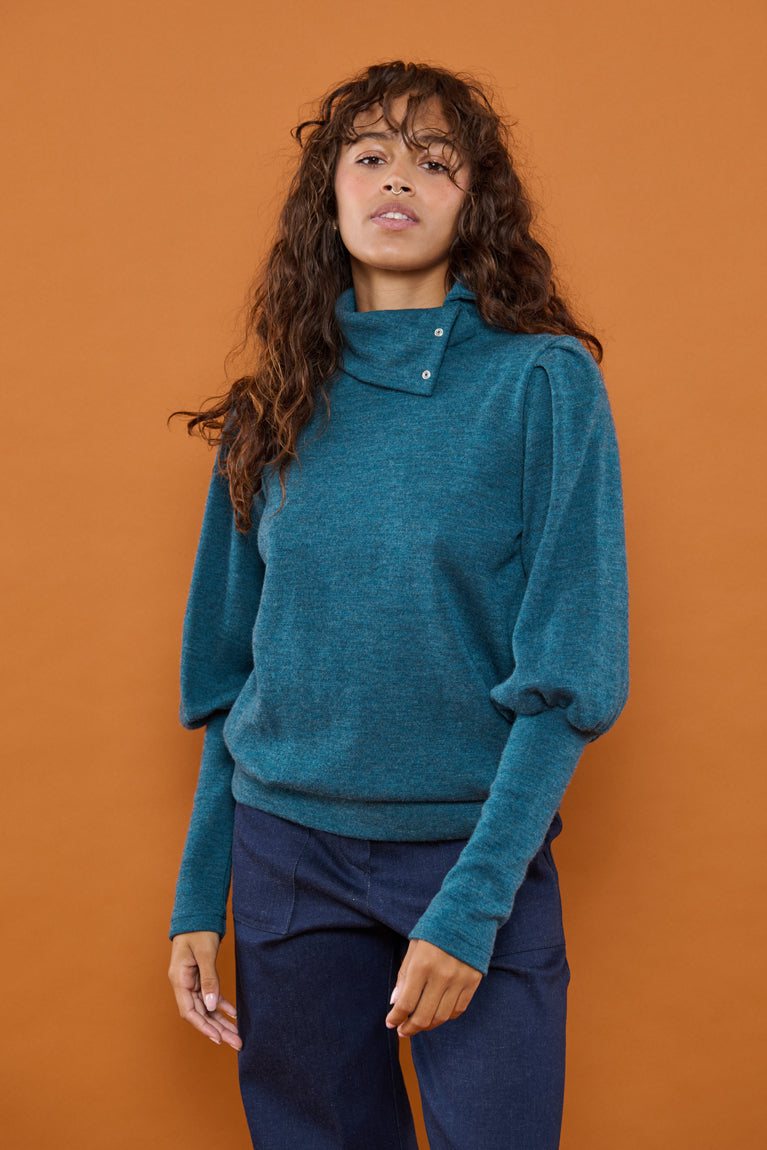 Froks Jenny Bluse / Sea moss Merino wool