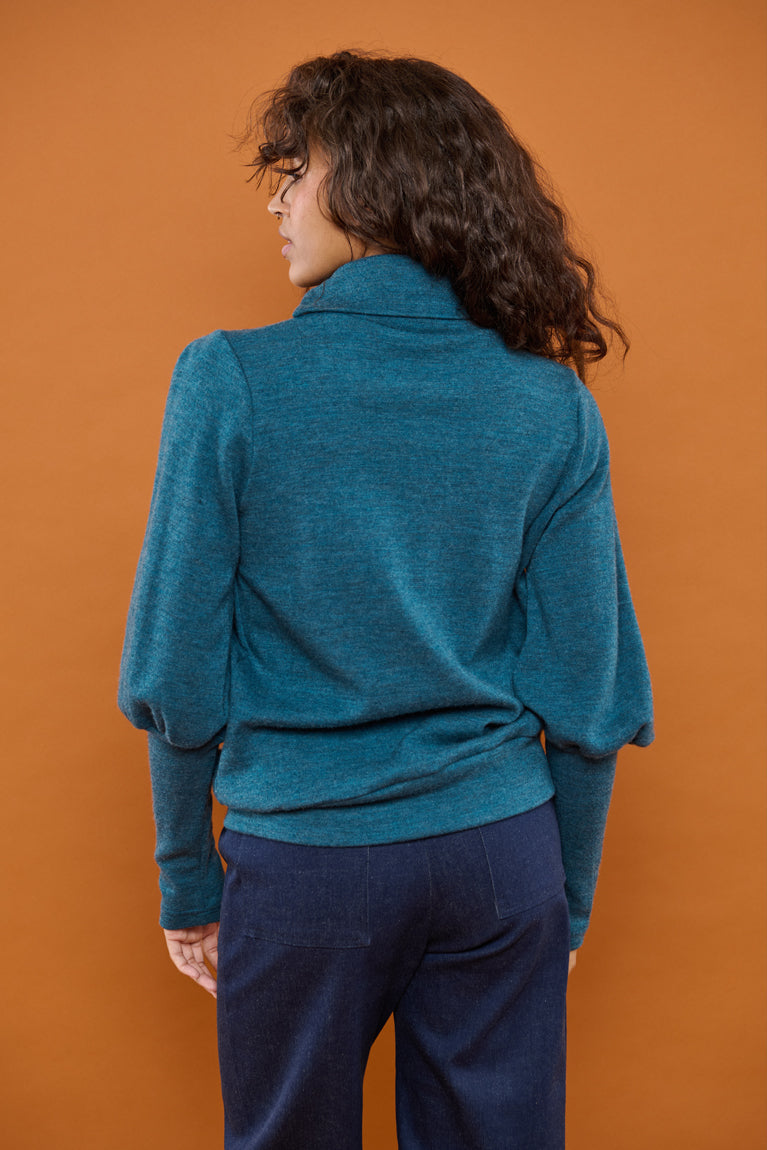 Froks Jenny Bluse / Sea moss Merino wool