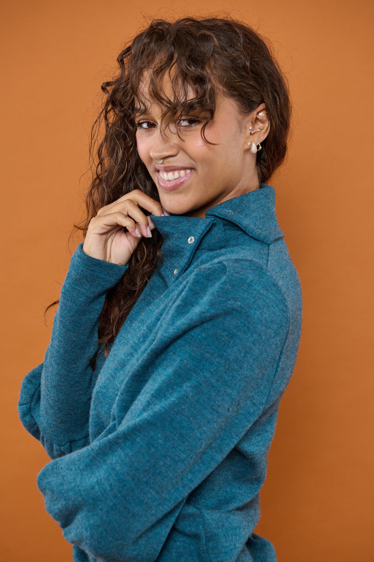 Froks Jenny Bluse / Sea moss Merino wool