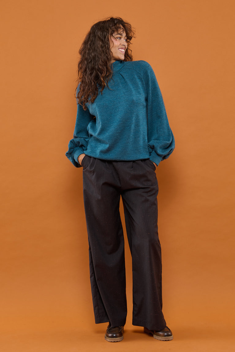 Froks Fleur Bluse / Sea moss Merino wool