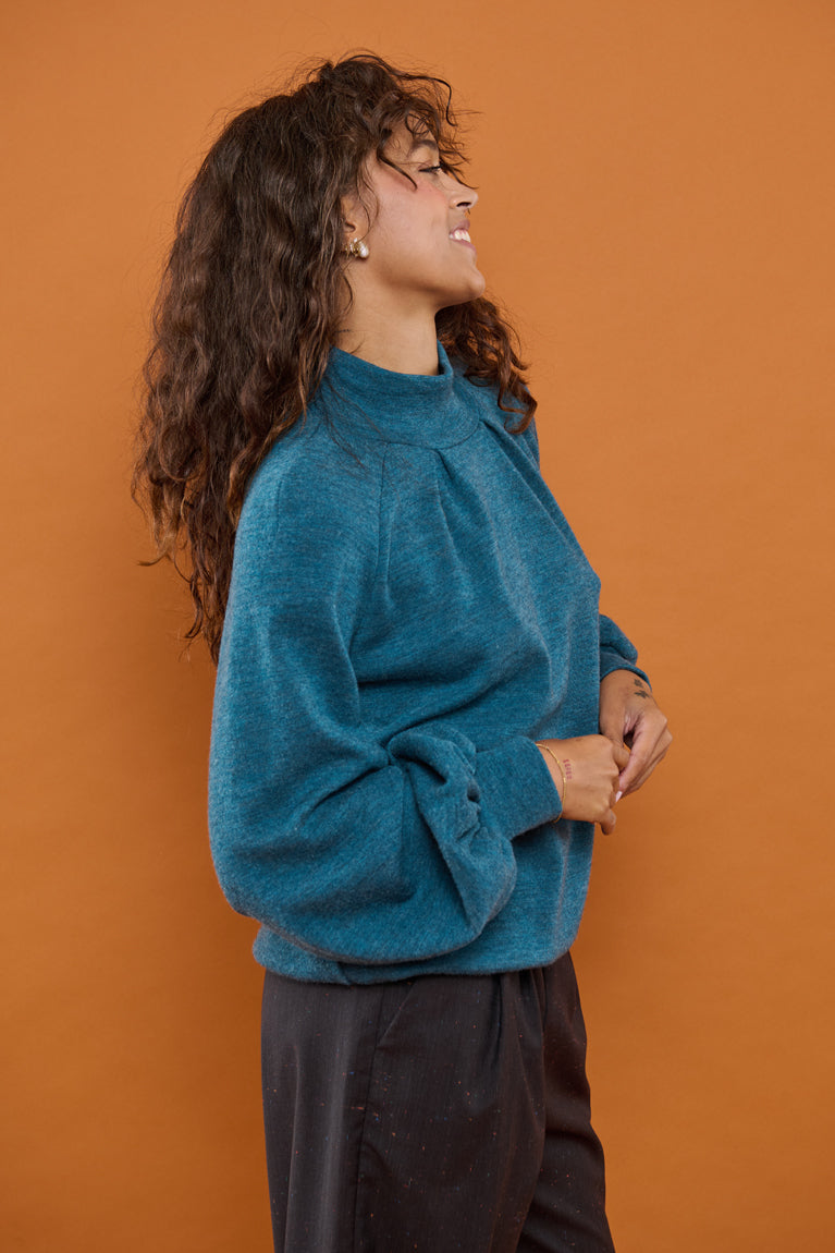 Froks Fleur Bluse / Sea moss Merino wool