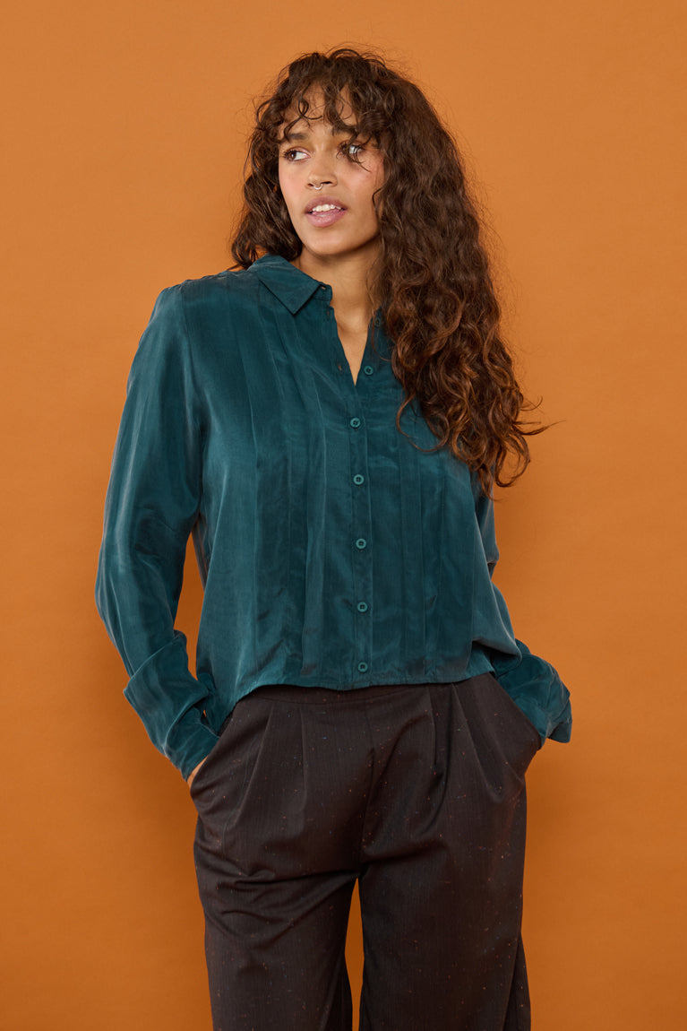 Froks Pen Skjorte / Forest green