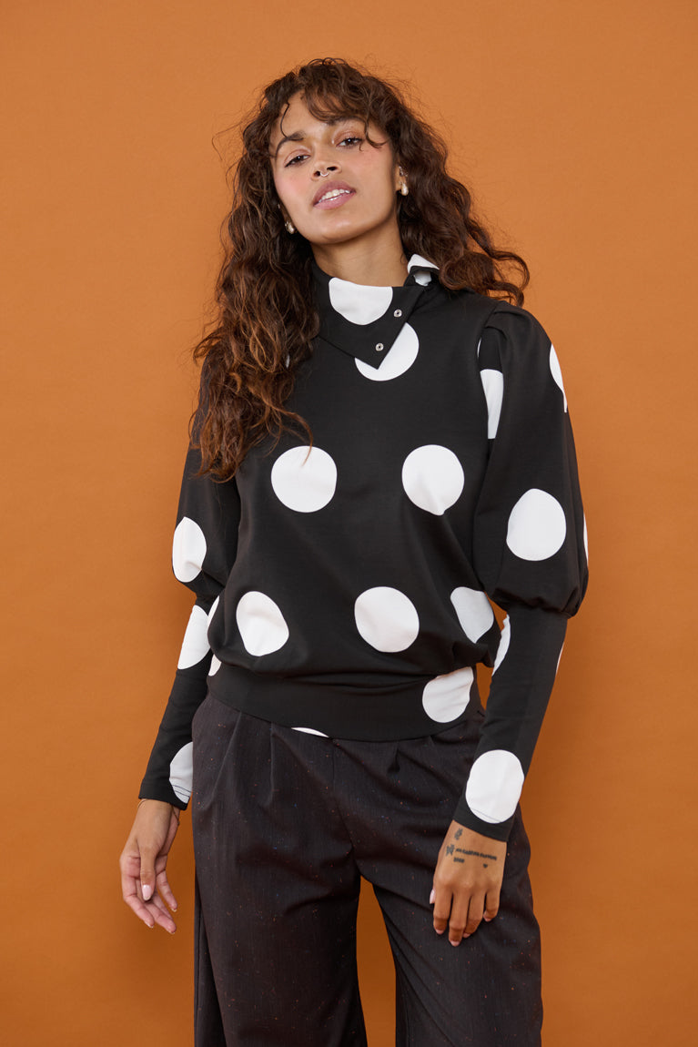 Froks Jenny Bluse / Black & Dots
