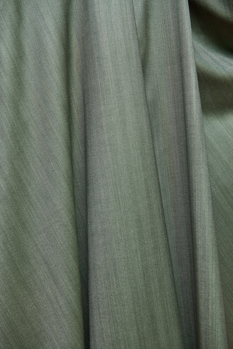 Froks Nora Kjole / Pine green textured wool